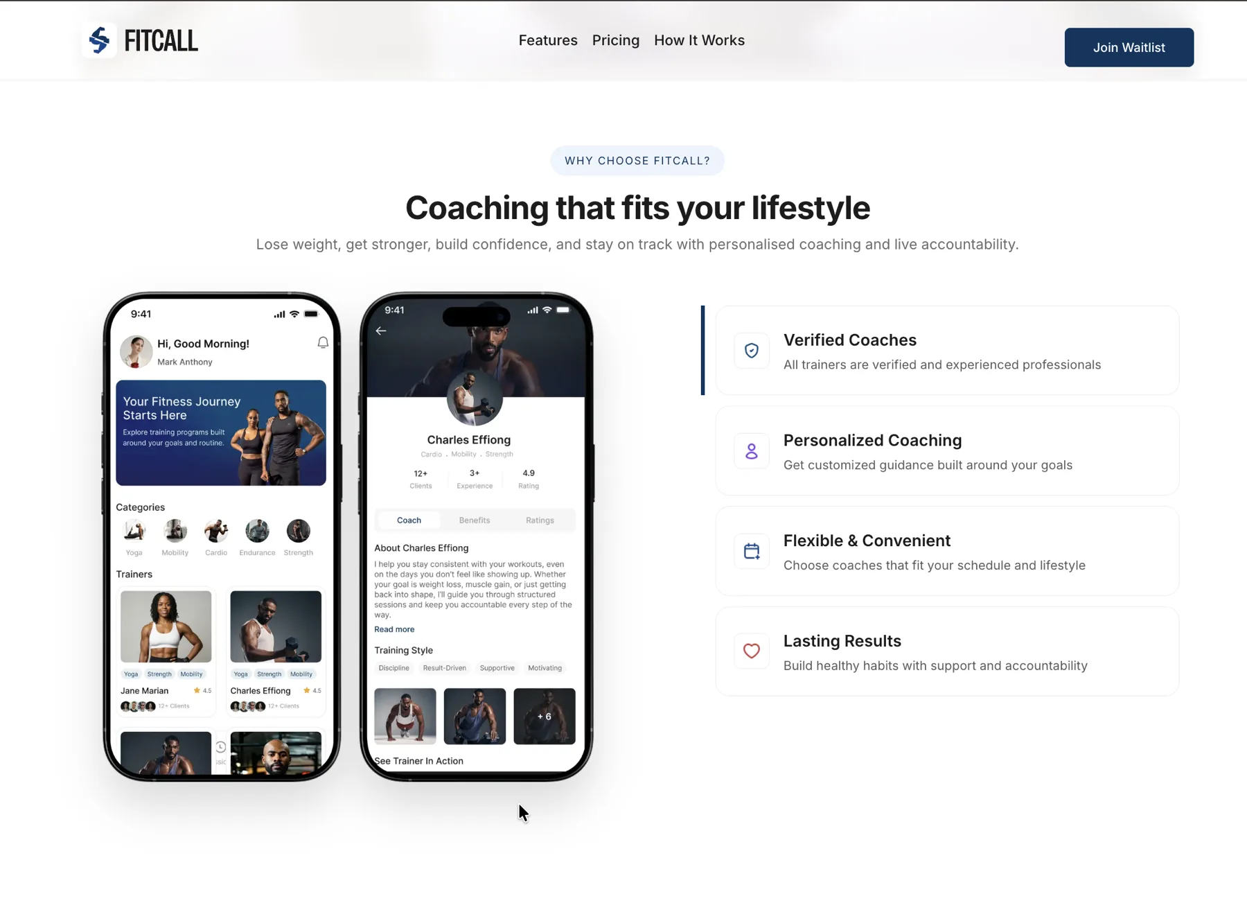 FitCall Coaching Features