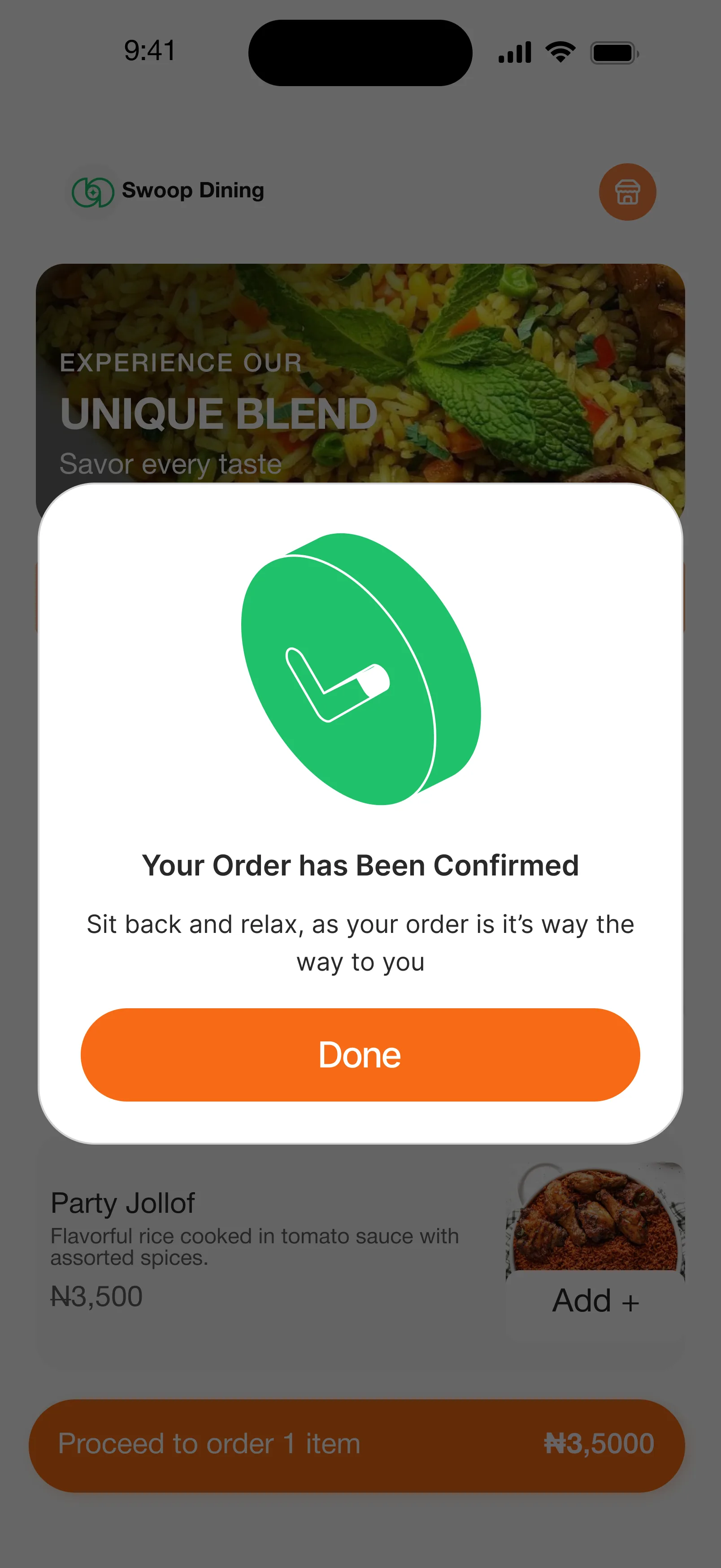 MenuCard Customer View
